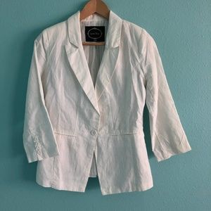 Love Tree Women's Single Button Linen Blazer